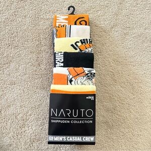 Naruto Shippuden Men's Casual Crew Socks size 8-12 NEW